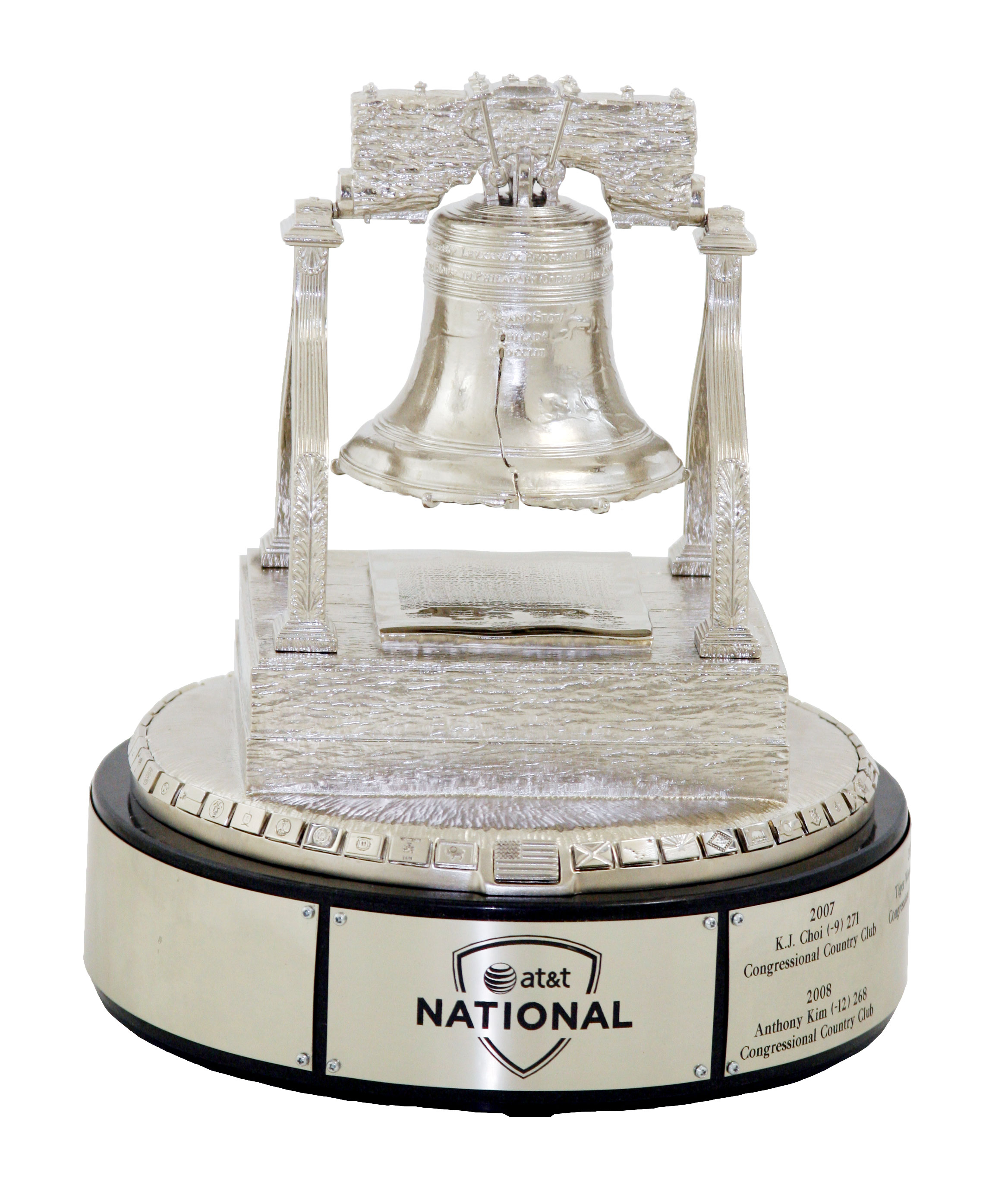 The National (AT&T National, Quicken Loans National) Liberty Bell trophy made by Malcolm DeMille